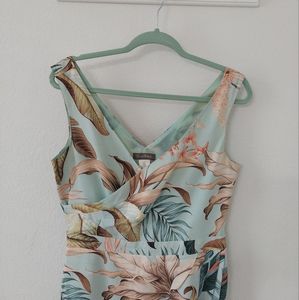 Tommy Bahama dress, Size 8, green floral.